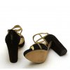 LK BENNNETTBLACK SUEDE WITH GOLD LEATHER HEELS SIZE:39